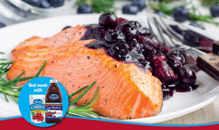 SALMON WITH CRANBERRY SUPERBERRY VINAIGRETTE